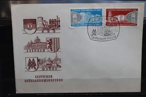 DDR 1960, Leipziger Frühjahrsmesse, MiNr. 750-51, FDC