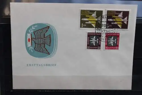 DDR 1957, Flugpostmarken, MiNr. 609-15, FDC