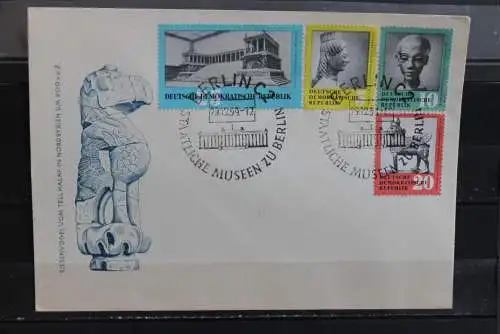 DDR 1959, Zurückgeführte Kunstschätze / Rückgabe von Raubgut, MiNr. 742-45, FDC