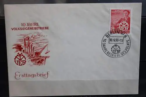 DDR; 1956, Volkseigene Betriebe, MiNr. 527; FDC