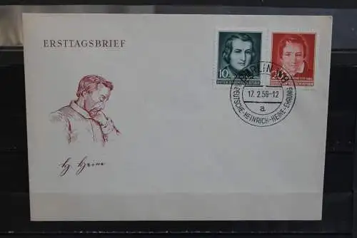 DDR; 1956, Heinrich Heine, MiNr. 516-17; FDC