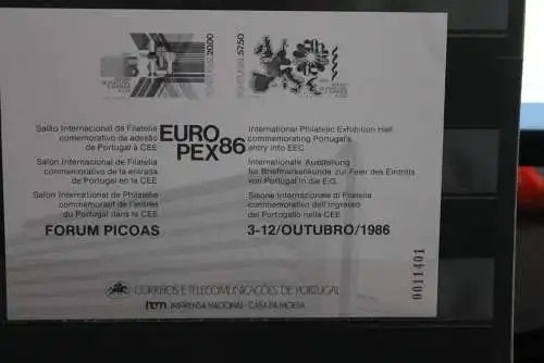 Portugal, Beitritt Portugal zur EG 1986, Schwarzdruck zur EUROPEX 86