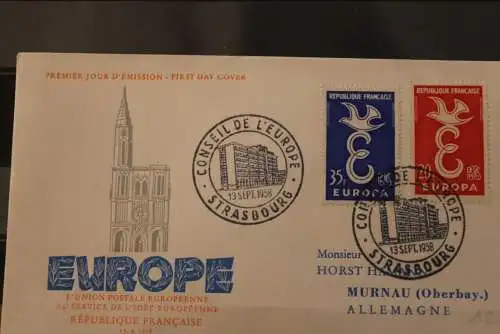 Frankreich, 1958, FDC, Europa - CEPT, MiNr. 1210-11