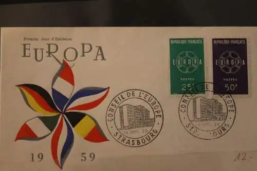 Frankreich, Europa - CEPT 1959, FDC, MiNr. 1262-63