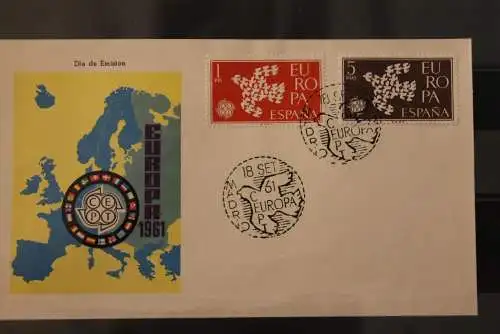 Spanien, Europa - CEPT 1961, FDC, MiNr. 1266-67