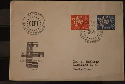 Schweiz Europa - CEPT 1961, FDC, MiNr. 736-37