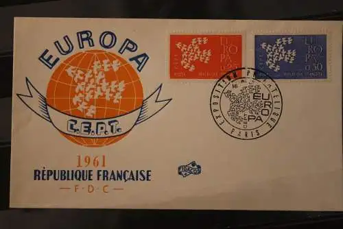 Frankreich Europa - CEPT 1961, MiNr. 1363-64, FDC