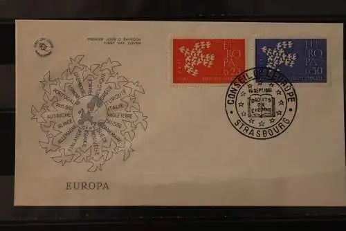 Frankreich Europa - CEPT 1961, MiNr. 1363-64, FDC