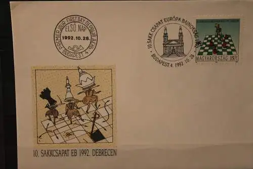 Ungarn 1992, Europameisterschaft im Schach, FDC