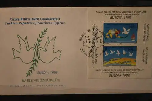 Zypern, türk. besetzt, Europa - CEPT 1995, FDC, MiNr. Block 14