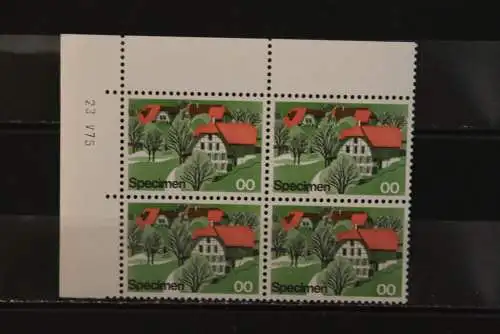 Schweiz; Specimen, Probedruck, Muster, Essay, Versuchsdruck, Druckprobe, 1975, MNH, bitte lesen