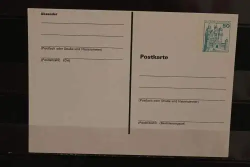 Deutschland 1979, Ganzsache: Ludwigsburg Briefmarken-Tauschtag, Wertstempel 50 Pf., Burgen + Schlösser