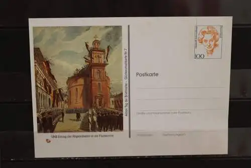 Deutschland, Ganzsache: Tag der Briefmarke, Glückwunschkarte Nr. 7; Wertstempel 100 Pf. Frauen, lesen, 1999