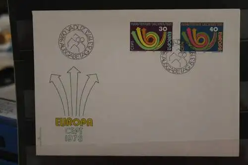 Liechtenstein, Europa - Cept 1973, FDC, MiNr. 579-80