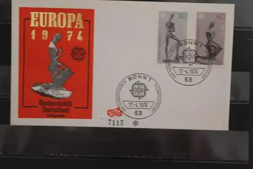 Deutschland, Europa - Cept 1974, FDC, MiNr. 804-05