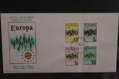 Malta, Europa - CEPT 1972, FDC, MiNr. 450-52