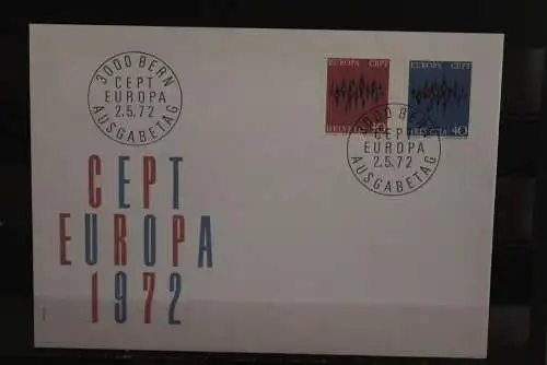 Schweiz, Europa - CEPT 1972, FDC, MiNr. 969-70