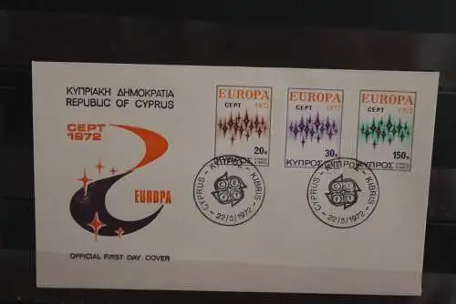 Zypern, Europa - CEPT 1972, FDC, MiNr. 374-76