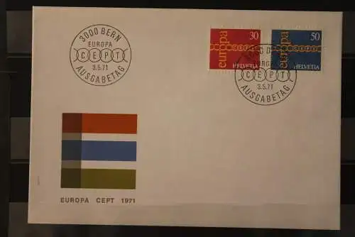 Schweiz, Europa - CEPT 1971, FDC, MiNr. 947-48