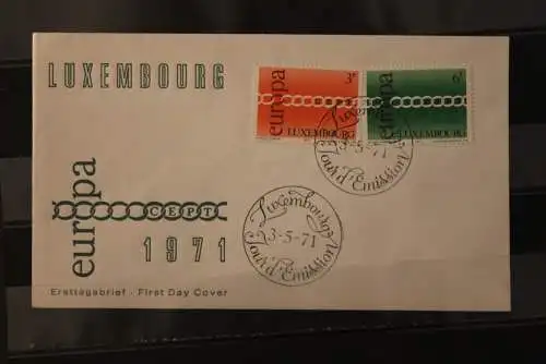 Luxemburg, Europa - CEPT 1971, FDC, MiNr. 824-25