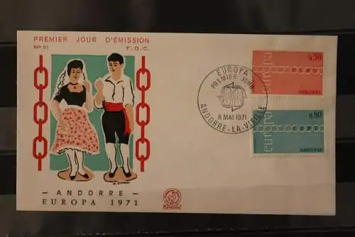 Andorra, Europa - CEPT 1971, FDC, MiNr. 232-33