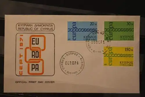 Zypern, Europa - CEPT 1971, FDC, MiNr. 359-61