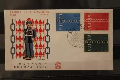 Monaco, Europa - CEPT 1971, FDC, MiNr. 1014-16