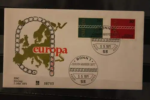 Deutschland, Europa - CEPT 1971, FDC MiNr. 675-76