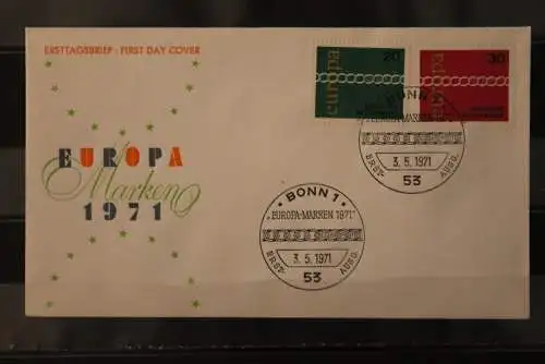 Deutschland, Europa - CEPT 1971, FDC MiNr. 675-76