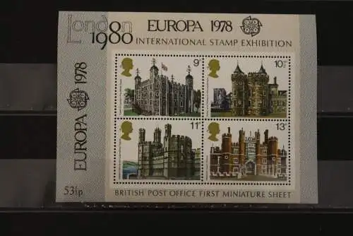 Großbritannien EUROPA 1978; LONDON 1980, Ausstellungsblock, MNH, limitiert, nummeriert