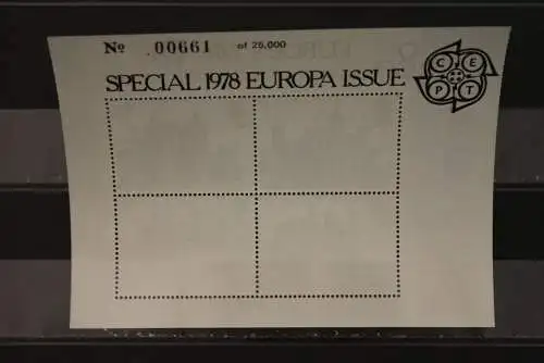 Großbritannien EUROPA 1978; LONDON 1980, Ausstellungsblock, MNH, limitiert, nummeriert