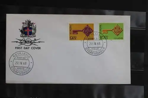 Island  1968, EUROPA - CEPT, FDC MiNr 417-18