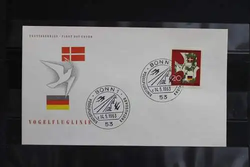 Deutschland 1963, Vogelfluglinie, FDC, MiNr 399