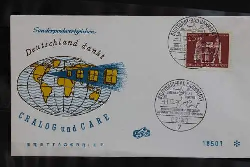 Deutschland 1963; Amerika hilft Europa; Stuttgart; FDC Cralog and Care