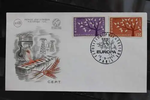 Frankreich; Europa - CEPT 1962, FDC, MiNr. 1411-12