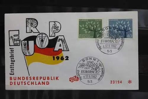 Deutschland; Europa - CEPT 1962, FDC, MiNr. 383-84