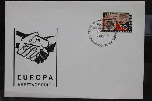 Liechtenstein; Europa - CEPT 1962, FDC, MiNr. 418