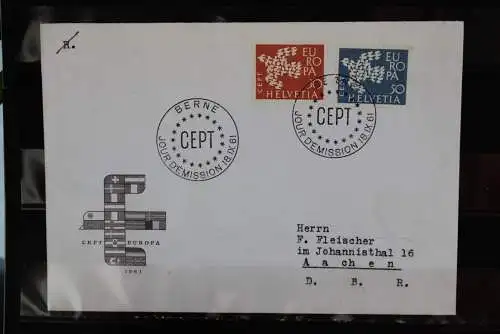 Schweiz,  Europa - CEPT 1961,  FDC, MiNr. 736-37