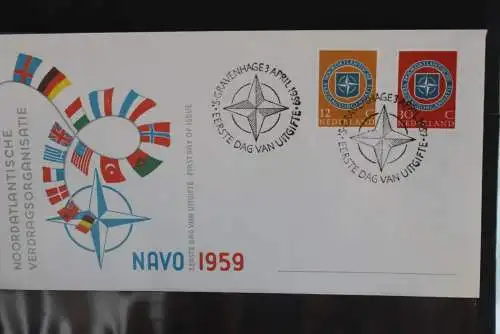 Niederlande 1959: 10 Jahre NATO, FDC, MiNr. 728-29