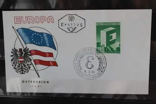 Österreich 1959: Europa - CEPT 1959, FDC, MiNr. 1059