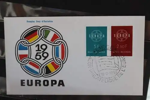 Belgien 1959: Europa - CEPT 1959, FDC, MiNr. 1164-65