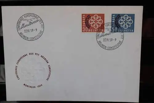 Schweiz 1959, Europäische Konferenz der PTT-Verwaltungen, FDC, MiNr. 681-82