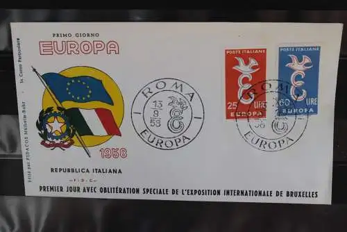 Italien,  Europa - CEPT 1958, FDC, MiNr. 1016-17