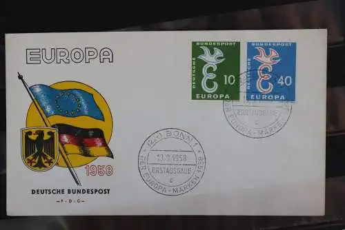 Deutschland,  Europa - CEPT 1958, FDC, MiNr. 295-96