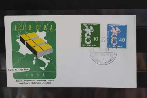 Deutschland,  Europa - CEPT 1958, FDC, MiNr. 295-96