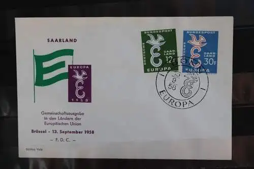 Saarland,  Europa - CEPT 1958, FDC, MiNr. 439-40