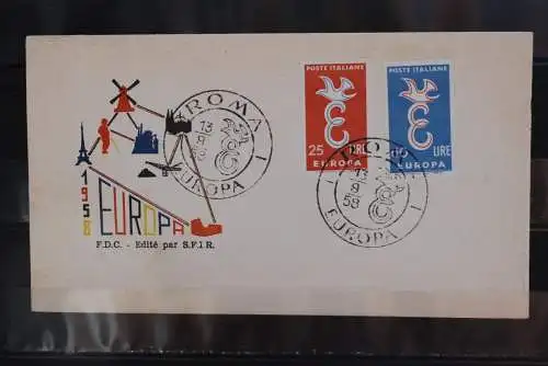 Italien,  Europa - CEPT 1958, FDC, MiNr. 1016-17