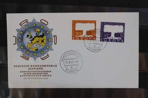 Saarland Europa - CEPT 1957, FDC, MiNr. 402-03