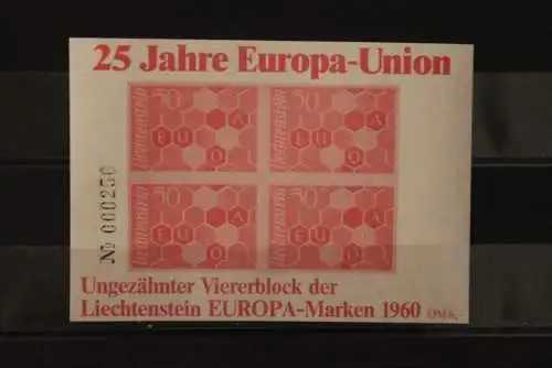 EUROPA - CEPT Vignette 1960, Rotdruck, dünnes Papier, nummeriert