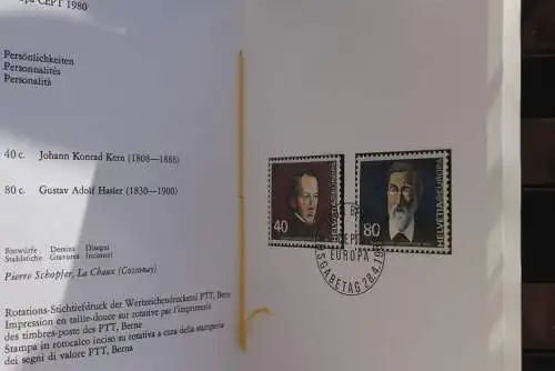 Schweiz Europa - CEPT 1980, Sammelbüchlein, Sammelfolder, Ersttagsheft Nr.174, ESST